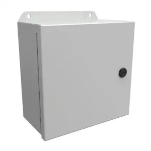 HAMMOND EJ884LG Enclosure, 8 x 8 x 4 Inch Size, Wall Mount, Carbon Steel, Ral 7035 Light Gray | CV7KFB