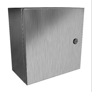 HAMMOND EN4SD12126S16 Enclosure, 12 x 12 x 6 Inch Size, Wall Mount, 316 Stainless Steel, #4 Brush Finish | CV7KFJ