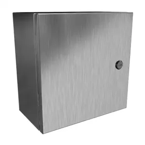 HAMMOND EN4SD12126S16 Enclosure, 12 x 12 x 6 Inch Size, Wall Mount, 316 Stainless Steel, #4 Brush Finish | CV7KFJ