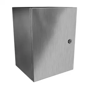 HAMMOND EN4SD161210SS Enclosure, 16 x 12 x 10 Inch Size, Wall Mount, 304 Stainless Steel, #4 Brush Finish | CV7KFV