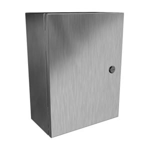 HAMMOND EN4SD16126S16 Enclosure, 16 x 12 x 6 Inch Size, Wall Mount, 316 Stainless Steel, #4 Brush Finish | CV7KFZ