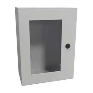 HAMMOND EN4SD16126WLG Enclosure, 16 x 12 x 6 Inch Size, Wall Mount, Carbon Steel, Ral 7035 Light Gray | CV7KGC