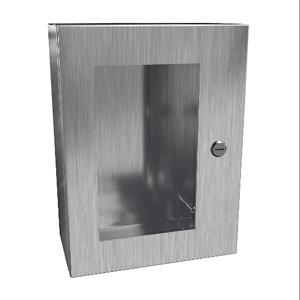 HAMMOND EN4SD16126WSS Enclosure, 16 x 12 x 6 Inch Size, Wall Mount, 304 Stainless Steel, #4 Brush Finish | CV7KGD