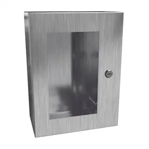 HAMMOND EN4SD16126WSS Enclosure, 16 x 12 x 6 Inch Size, Wall Mount, 304 Stainless Steel, #4 Brush Finish | CV7KGD