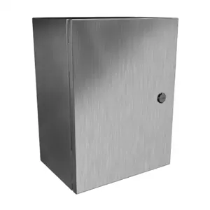 HAMMOND EN4SD16128S16 Enclosure, 16 x 12 x 8 Inch Size, Wall Mount, 316 Stainless Steel, #4 Brush Finish | CV7KGG