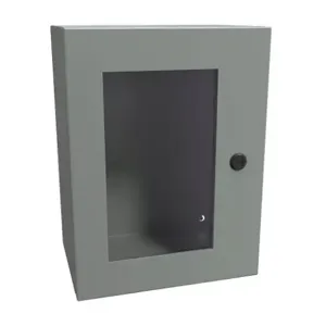 HAMMOND EN4SD16128WGY Enclosure, 16 x 12 x 8 Inch Size, Wall Mount, Carbon Steel, Ansi 61 Gray | CV7KGJ