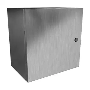 HAMMOND EN4SD161610S16 Enclosure, 16 x 16 x 10 Inch Size, Wall Mount, 316 Stainless Steel, #4 Brush Finish | CV7KGN