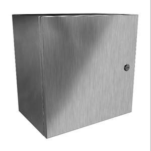 HAMMOND EN4SD161610SS Enclosure, 16 x 16 x 10 Inch Size, Wall Mount, 304 Stainless Steel, #4 Brush Finish | CV7KGP