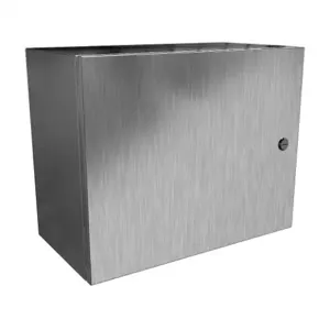 HAMMOND EN4SD162010S16 Enclosure, 16 x 20 x 10 Inch Size, Wall Mount, 316 Stainless Steel, #4 Brush Finish | CV7KHB