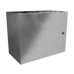 HAMMOND EN4SD162010SS Enclosure, 16 x 20 x 10 Inch Size, Wall Mount, 304 Stainless Steel, #4 Brush Finish | CV7KHC