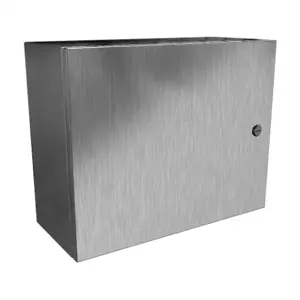 HAMMOND EN4SD16208S16 Enclosure, 16 x 20 x 8 Inch Size, Wall Mount, 316 Stainless Steel, #4 Brush Finish | CV7KHJ