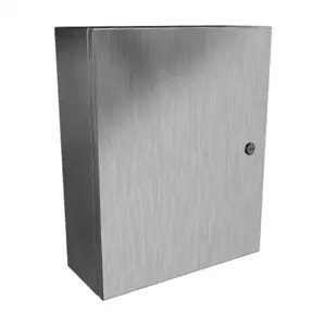 HAMMOND EN4SD20166S16 Enclosure, 20 x 16 x 6 Inch Size, Wall Mount, 316 Stainless Steel, #4 Brush Finish | CV7KJA