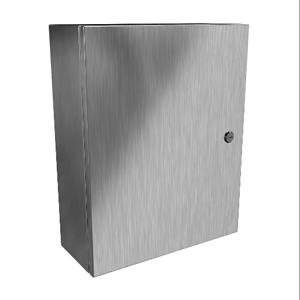 HAMMOND EN4SD20166SS Enclosure, 20 x 16 x 6 Inch Size, Wall Mount, 304 Stainless Steel, #4 Brush Finish | CV7KJB