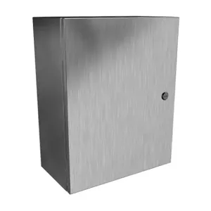 HAMMOND EN4SD20168S16 Enclosure, 20 x 16 x 8 Inch Size, Wall Mount, 316 Stainless Steel, #4 Brush Finish | CV7KJH