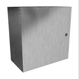 HAMMOND EN4SD202010S16 Enclosure, 20 x 20 x 10 Inch Size, Wall Mount, 316 Stainless Steel, #4 Brush Finish | CV7KJQ