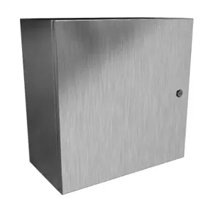 HAMMOND EN4SD202010S16 Enclosure, 20 x 20 x 10 Inch Size, Wall Mount, 316 Stainless Steel, #4 Brush Finish | CV7KJQ