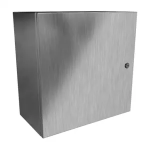 HAMMOND EN4SD202010SS Enclosure, 20 x 20 x 10 Inch Size, Wall Mount, 304 Stainless Steel, #4 Brush Finish | CV7KJR