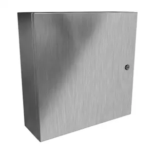 HAMMOND EN4SD20206SS Enclosure, 20 x 20 x 6 Inch Size, Wall Mount, 304 Stainless Steel, #4 Brush Finish | CV7KKE