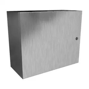 HAMMOND EN4SD202410S16 Enclosure, 20 x 24 x 10 Inch Size, Wall Mount, 316 Stainless Steel, #4 Brush Finish | CV7KKU