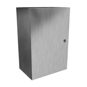 HAMMOND EN4SD241610S16 Enclosure, 24 x 16 x 10 Inch Size, Wall Mount, 316 Stainless Steel, #4 Brush Finish | CV7KLK