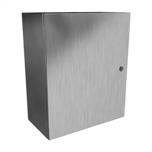 HAMMOND EN4SD242010S16 Enclosure, 24 x 20 x 10 Inch Size, Wall Mount, 316 Stainless Steel, #4 Brush Finish | CV7KLW