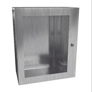 HAMMOND EN4SD242010WSS Enclosure, 24 x 20 x 10 Inch Size, Wall Mount, 304 Stainless Steel, #4 Brush Finish | CV7KLZ