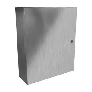 HAMMOND EN4SD24206SS Enclosure, 24 x 20 x 6 Inch Size, Wall Mount, 304 Stainless Steel, #4 Brush Finish | CV7KMJ