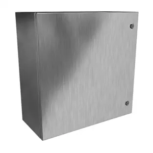 HAMMOND EN4SD242410SS Enclosure, 24 x 24 x 10 Inch Size, Wall Mount, 304 Stainless Steel, #4 Brush Finish | CV7KMY