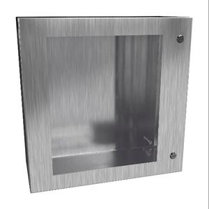 HAMMOND EN4SD242410WSS Enclosure, 24 x 24 x 10 Inch Size, Wall Mount, 304 Stainless Steel, #4 Brush Finish | CV7KMZ