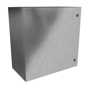 HAMMOND EN4SD242412SS Enclosure, 24 x 24 x 12 Inch Size, Wall Mount, 304 Stainless Steel, #4 Brush Finish | CV7KND