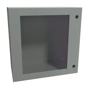 HAMMOND EN4SD242412WGY Enclosure, 24 x 24 x 12 Inch Size, Wall Mount, Carbon Steel, Ansi 61 Gray | CV7KNF