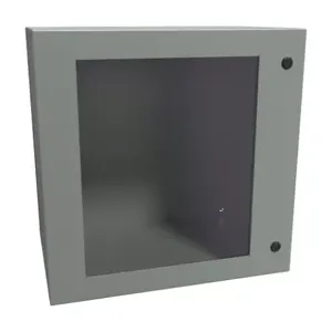 HAMMOND EN4SD242416WGY Enclosure, 24 x 24 x 16 Inch Size, Wall Mount, Carbon Steel, Ansi 61 Gray | CV7KNK