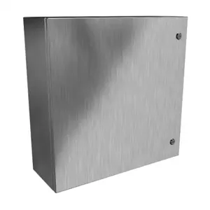 HAMMOND EN4SD24248SS Enclosure, 24 x 24 x 8 Inch Size, Wall Mount, 304 Stainless Steel, #4 Brush Finish | CV7KNZ