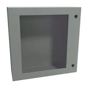 HAMMOND EN4SD24248WGY Enclosure, 24 x 24 x 8 Inch Size, Wall Mount, Carbon Steel, Ansi 61 Gray | CV7KPB