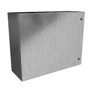 HAMMOND EN4SD243010S16 Enclosure, 24 x 30 x 10 Inch Size, Wall Mount, 316 Stainless Steel, #4 Brush Finish | CV7KPG