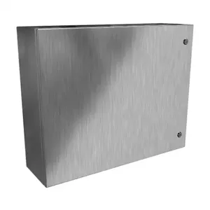 HAMMOND EN4SD24308SS Enclosure, 24 x 30 x 8 Inch Size, Wall Mount, 304 Stainless Steel, #4 Brush Finish | CV7KPN