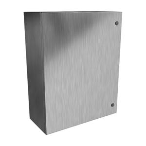 HAMMOND EN4SD302410S16 Enclosure, 30 x 24 x 10 Inch Size, Wall Mount, 316 Stainless Steel, #4 Brush Finish | CV7KQH