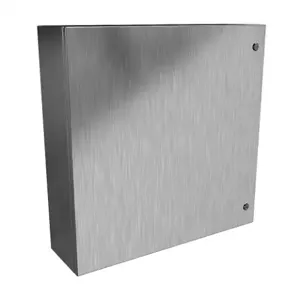 HAMMOND EN4SD30308S16 Enclosure, 30 x 30 x 8 Inch Size, Wall Mount, 316 Stainless Steel, #4 Brush Finish | CV7KRW