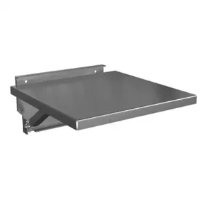 HAMMOND FDS1212S16 Enclosure Folding Shelf, 12 x 12 Inch Size, 316 Stainless Steel, #4 Brush Finish | CV7ZEA