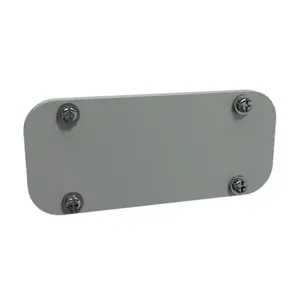 HAMMOND GP063GY Enclosure Gland Plate, 6 x 3 Inch Size, Carbon Steel, Ansi 61 Gray, Powder Coat Finish | CV7VFA