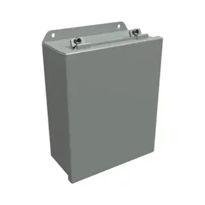 HAMMOND HJ1084LP Enclosure, 10 x 8 x 4 Inch Size, Wall Mount, Carbon Steel, Ansi 61 Gray | CV7KWC