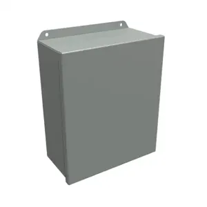 HAMMOND HJ12105HLP Enclosure, 12 x 10 x 5 Inch Size, Wall Mount, Carbon Steel, Ansi 61 Gray | CV7KWE