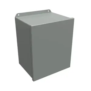 HAMMOND HJ12108HLP Enclosure, 12 x 10 x 8 Inch Size, Wall Mount, Carbon Steel, Ansi 61 Gray | CV7KWG