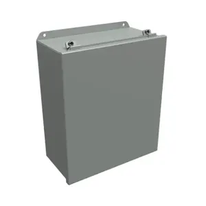 HAMMOND HJ14126LP Enclosure, 14 x 12 x 6 Inch Size, Wall Mount, Carbon Steel, Ansi 61 Gray | CV7KWM