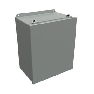 HAMMOND HJ14128LP Enclosure, 14 x 12 x 8 Inch Size, Wall Mount, Carbon Steel, Ansi 61 Gray | CV7KWP