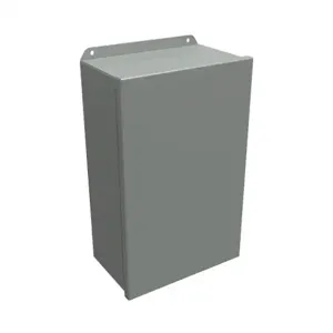 HAMMOND HJ16106HLP Enclosure, 16 x 10 x 6 Inch Size, Wall Mount, Carbon Steel, Ansi 61 Gray | CV7KWT