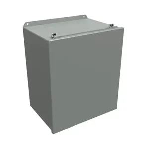 HAMMOND HJ161410LP Enclosure, 16 x 14 x 10 Inch Size, Wall Mount, Carbon Steel, Ansi 61 Gray | CV7KWV