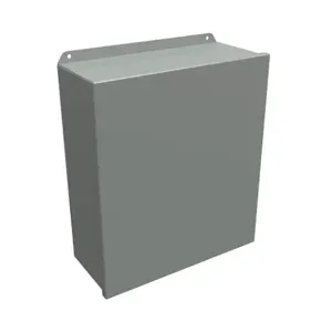 HAMMOND HJ16146HLP Enclosure, 16 x 14 x 6 Inch Size, Wall Mount, Carbon Steel, Ansi 61 Gray | CV7KWW