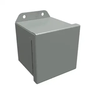 HAMMOND HJ444HLP Enclosure, 4 x 4 x 4 Inch Size, Wall Mount, Carbon Steel, Ansi 61 Gray | CV7KXB