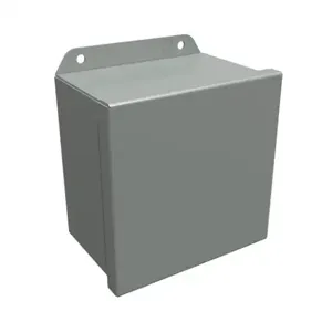 HAMMOND HJ664HLP Enclosure, 6 x 6 x 4 Inch Size, Wall Mount, Carbon Steel, Ansi 61 Gray | CV7KXH